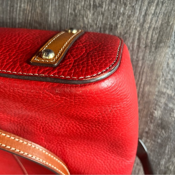 Lexington Shopper, Red with brown handle - Picture 6 of 7